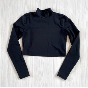 Abercrombie mock neck long sleeve crop top